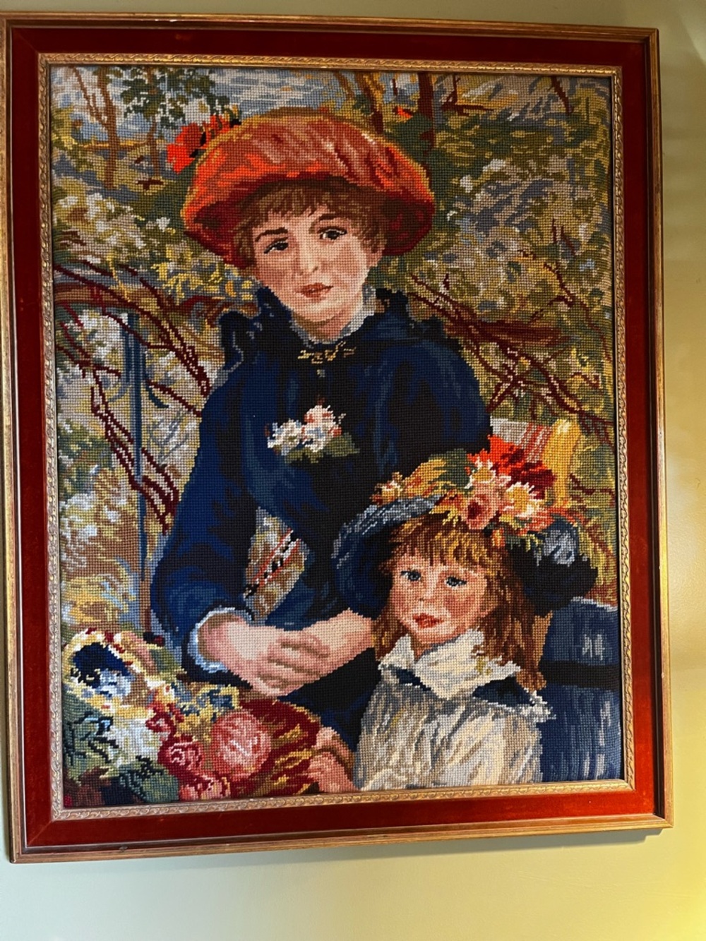 Renoir “Two Sisters On The Terrace” Royal Paris Needlepoint  24X29